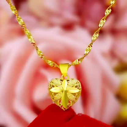 Golden Aura Heart Necklace